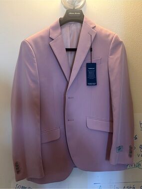 Kenneth Cole Reaction Lilac Single-Breasted Blazer